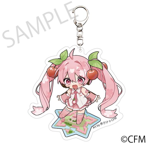 (Goods - Keychain) Hatsune Miku Sakura Miku x Hirohako 2024 Keychain Goryokaku Hakodate