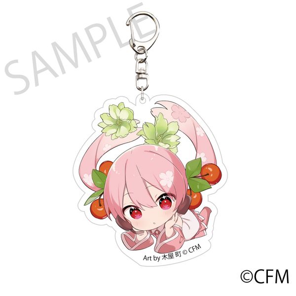 (Goods - Keychain) Hatsune Miku Sakura Miku x Hirosaki Sakura Story Keychain Ukon