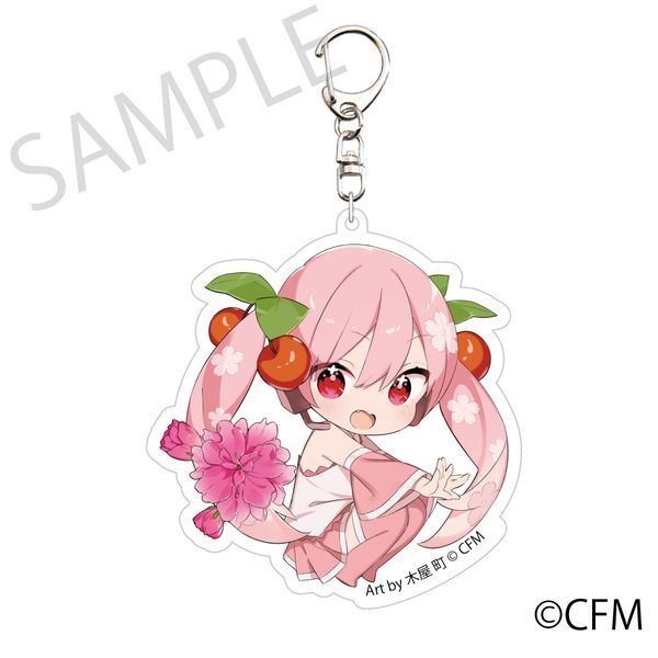(Goods - Keychain) Hatsune Miku Sakura Miku x Hirosaki Sakura Story Keychain Sekiyama