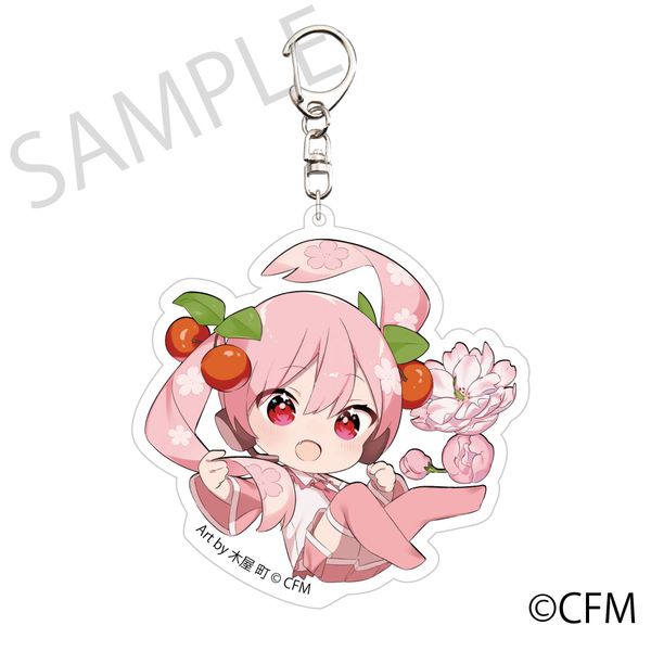 (Goods - Keychain) Hatsune Miku Sakura Miku x Hirosaki Sakura Story Keychain Fugenzo