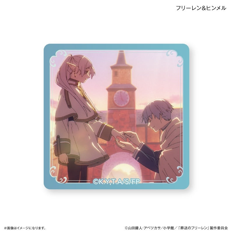 (Goods - Magnet) Frieren: Beyond Journey's End Square Glass Magnet Frieren & Himmel