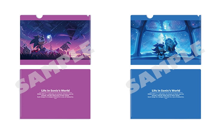 (Goods - Clear File) Sonic the Hedgehog SONIC PICT Clear File Set of 2 Sonic & Shadow