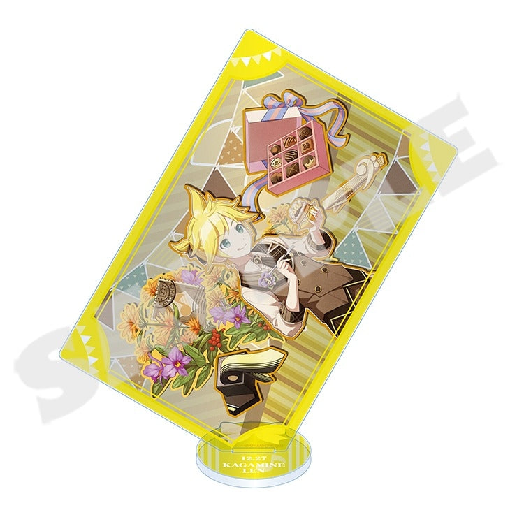 (Goods - Acrylic Stand) Hatsune Miku: Colorful Stage! Anniversary/Birthday Art 2022-2023 Card-shaped Acrylic Stand Kagamine Len