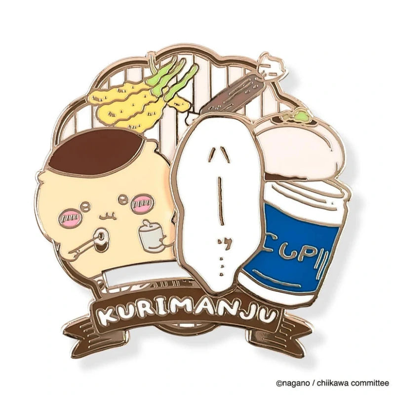 (Goods - Badge) Chiikawa Pin Badge Kurimanju