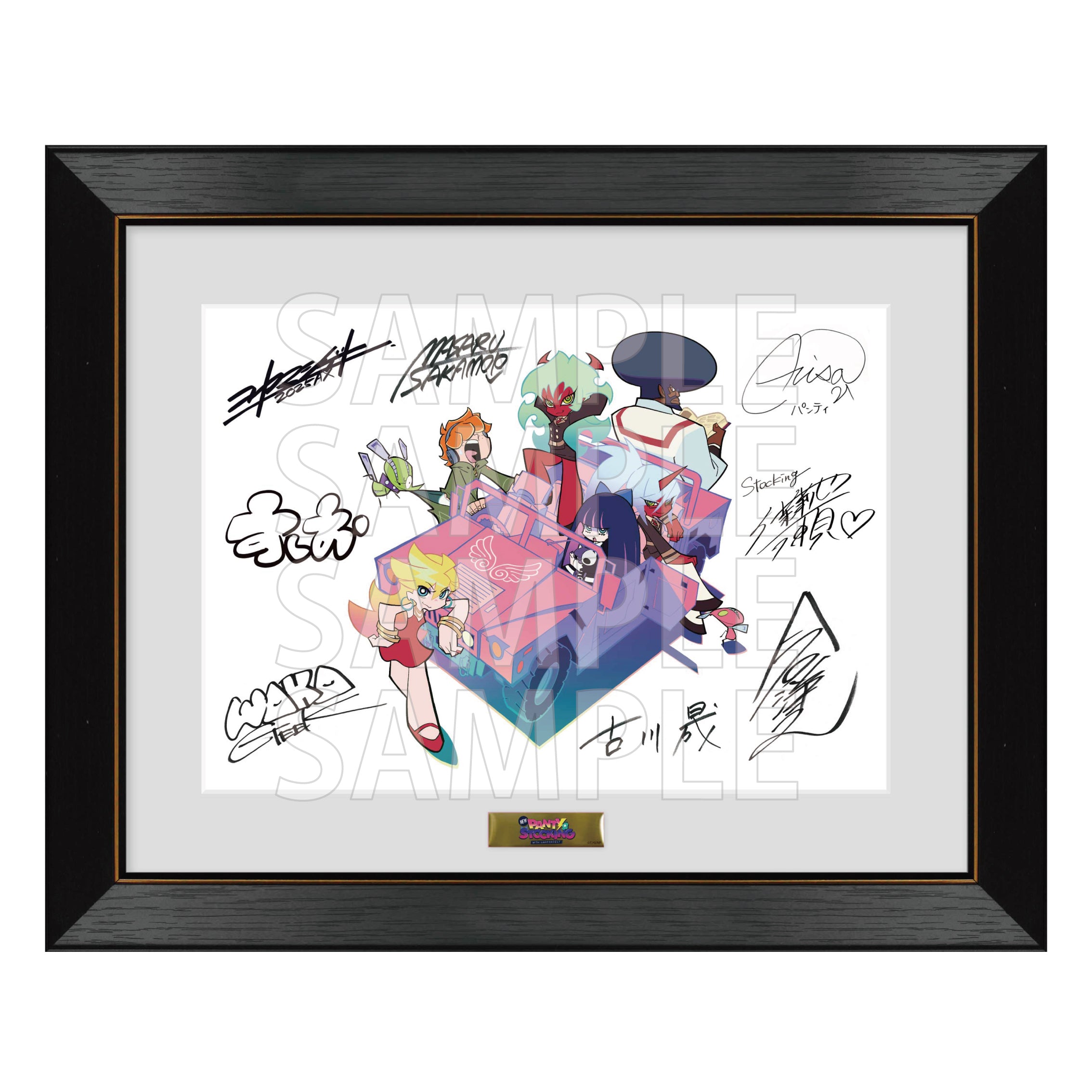 New PANTY ＆ STOCKING　サイン入り複製原画　アニメジャパン New PANTY ＆ STOCKING with GARTERBELT Reproduction Art Print w