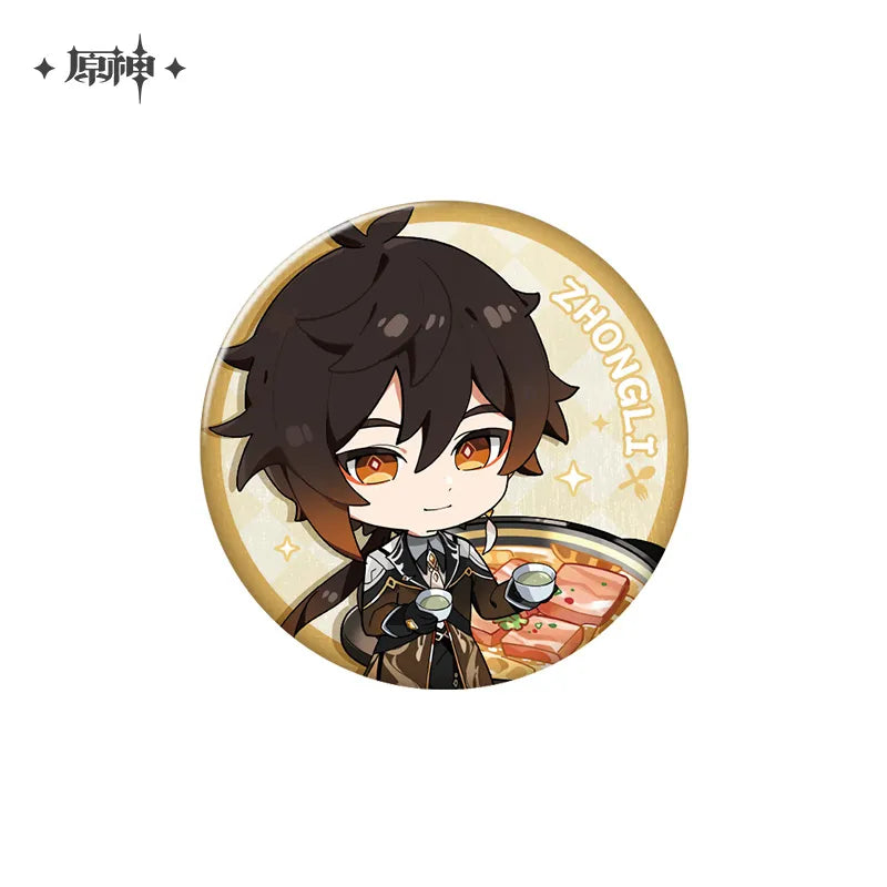 (Goods - Badges) Genshin Impact Food Series Badges Zhongli