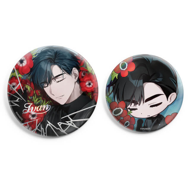 (Goods - Badge Set) Alien Stage Drowing Bloom Badge Set Ivan