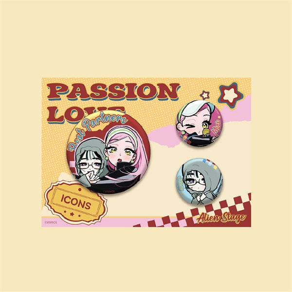 (Goods - Badge) Alien Stage Partner Series Can Badge Set Mizi & Sua