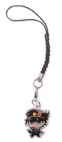 (Goods - Keychain) Jojo's Bizarre Adventures JOTARO SD METAL CELL PHONE CHARM