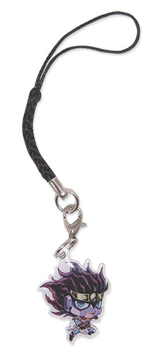 (Goods - Keychain) Jojo's Bizarre Adventures STAR PLATINUM SD METAL CELL PHONE CHARM