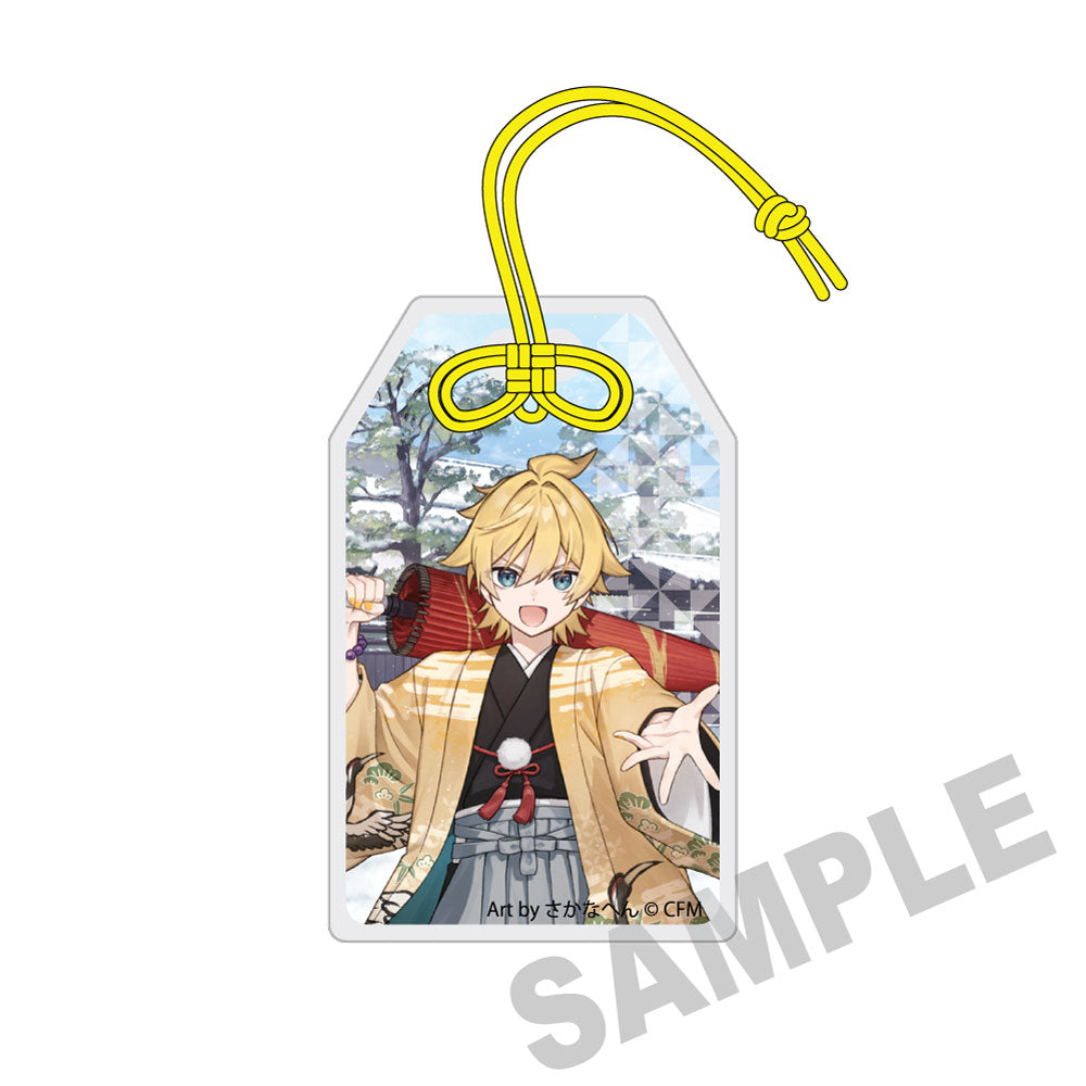 (Goods - Tag) Snow Miku x Hirohako Charm-shaped Acrylic Tag Hakodate Kagamine Len - Art by Sakanahen