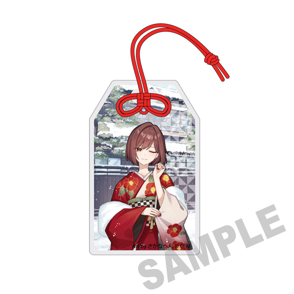 (Goods - Tag) Snow Miku x Hirohako Charm-shaped Acrylic Tag Hakodate MEIKO - Art by Sakanahen