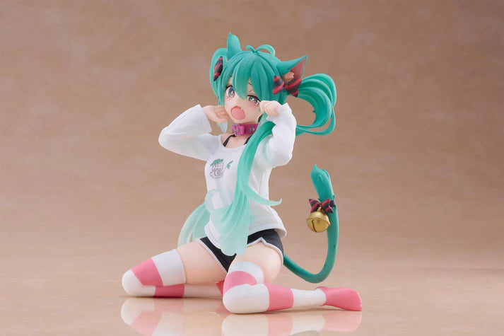 (Non-Scale Figure) Vocaloid Desktop Cute Hatsune Miku: Cat Ear T-Shirt Ver.