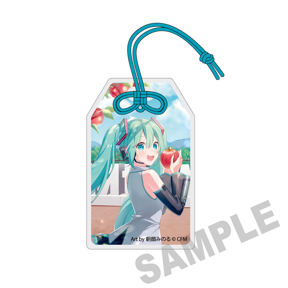 (Goods - Tag) Hatsune Miku × Hirosaki Apple Charm-shaped Acrylic Tag 2 Hatsune Miku - Art by Asagao Minoru