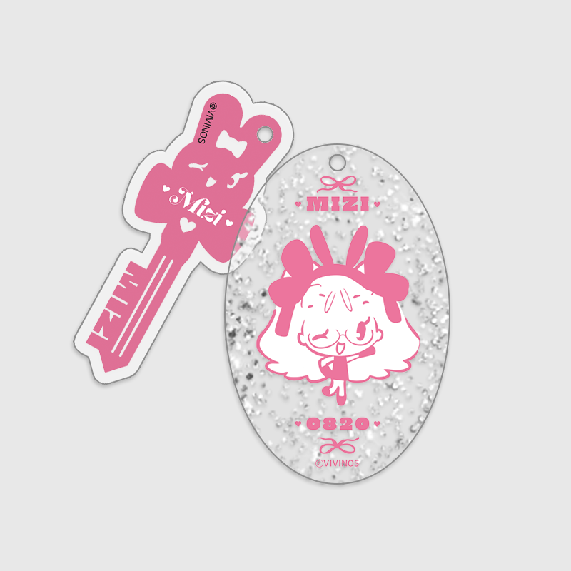 (Goods - Keychain) Alien Stage Baniste Key-shaped Acrylic Charm Keychain Mizi