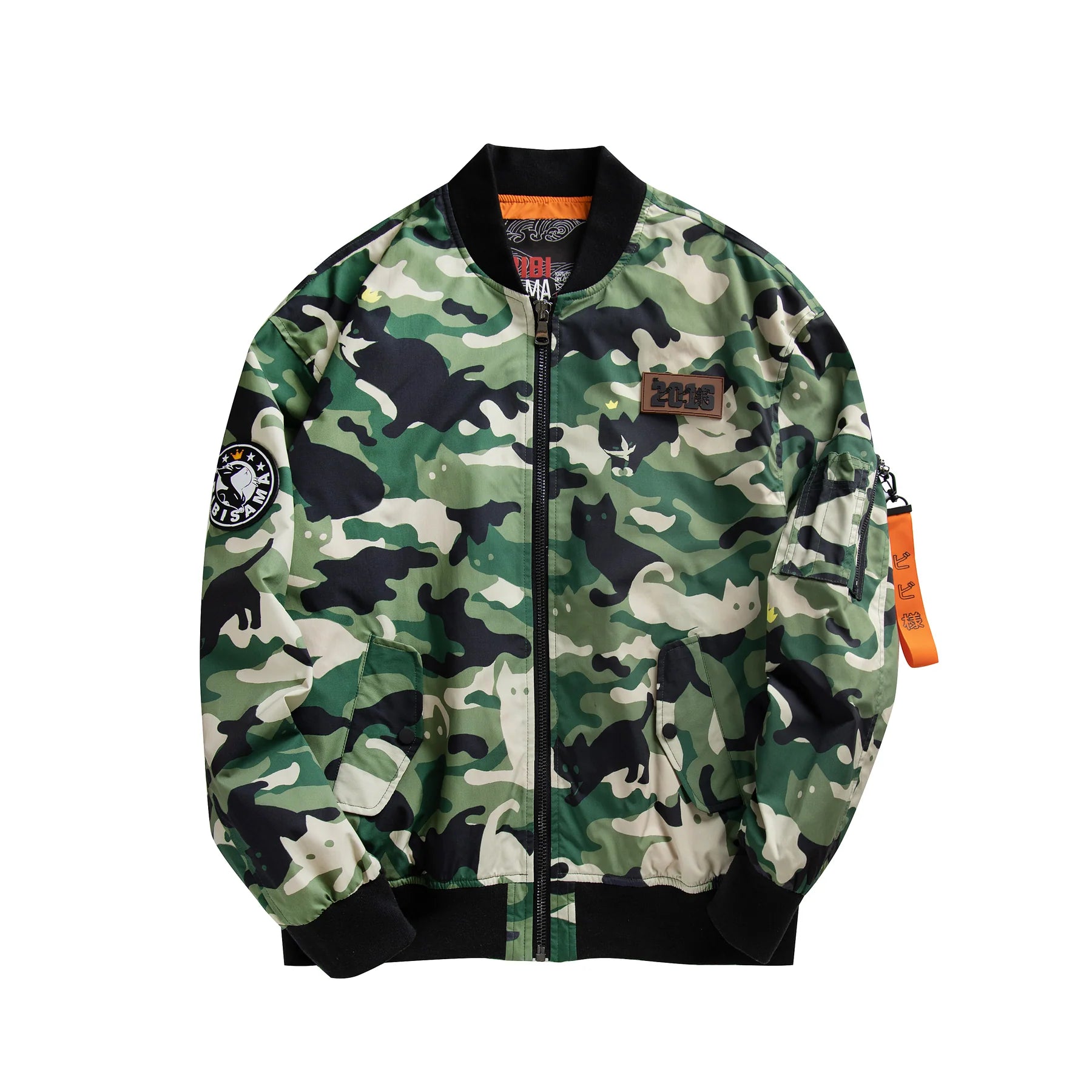 Bibisama Bomber Jacket Cat'mouflage Forest Camo | animate USA
