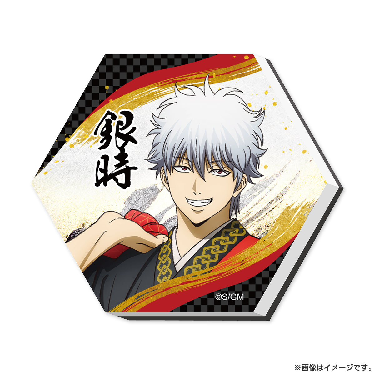 (Goods - Stationaries) Gintama: Yoshiwara in Flames Hexagon Tile Magnet