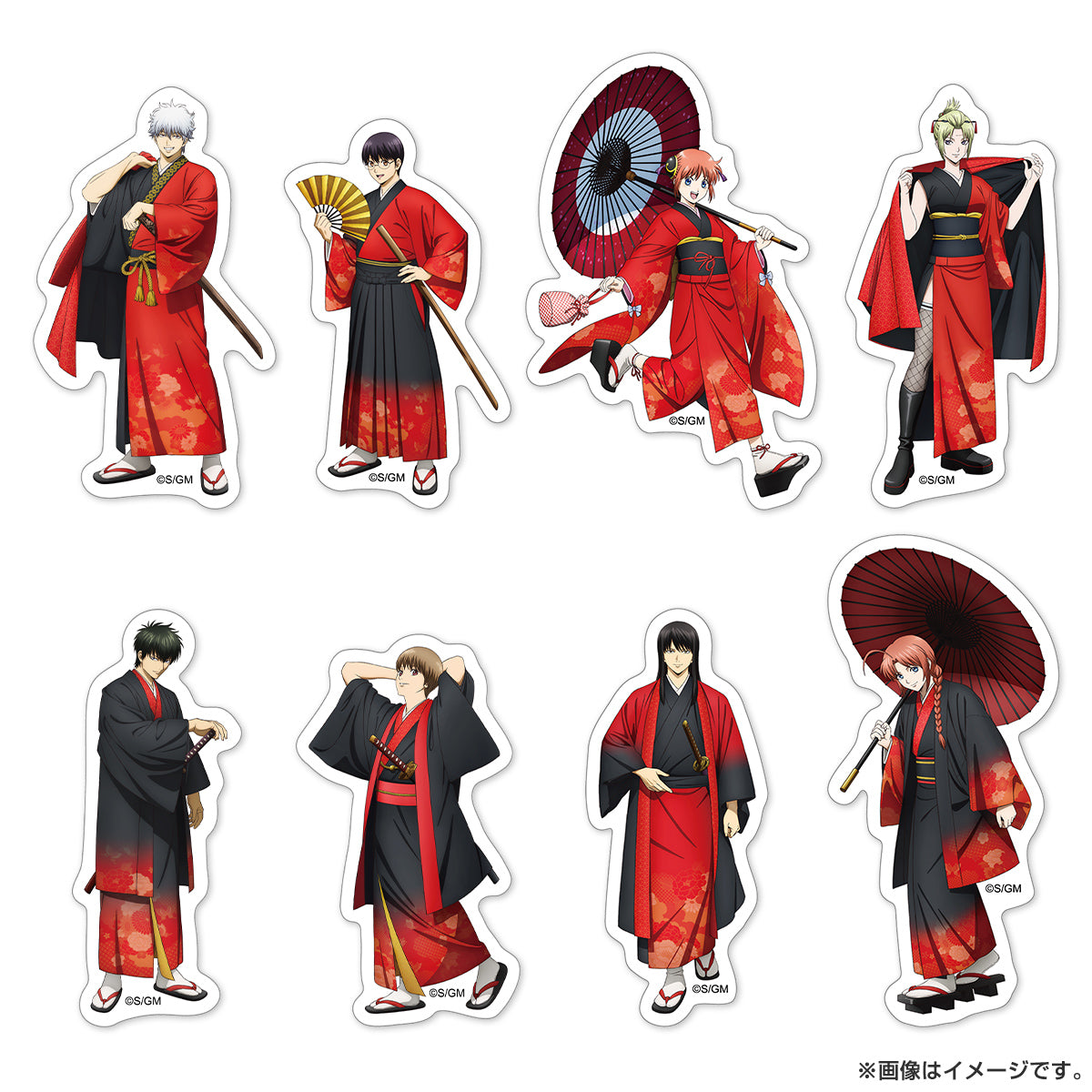 (Goods - Sticker) Gintama: Yoshiwara in Flames 8 Sheet Sticker Set