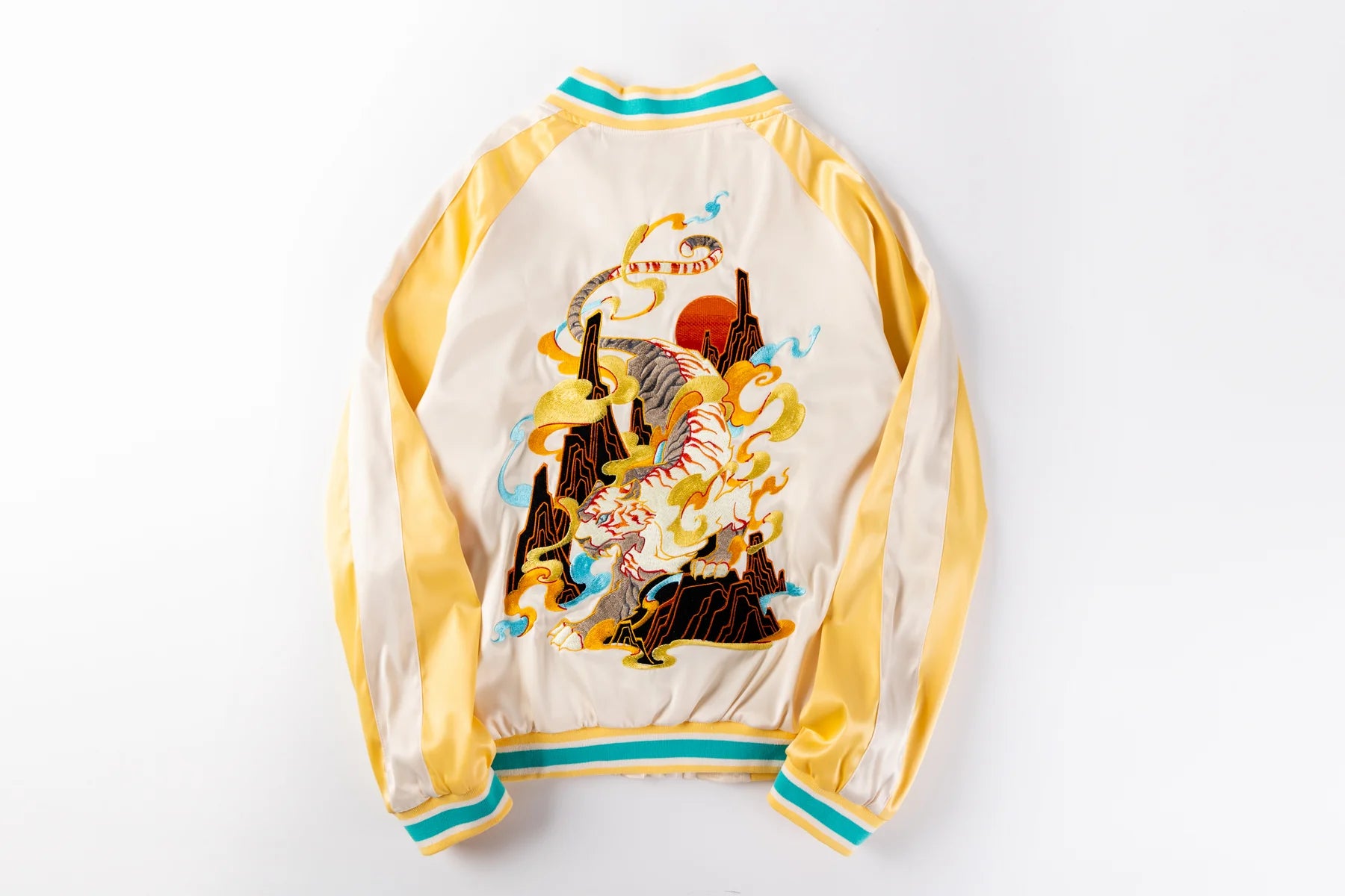 (Goods - Apparel) Bibisama Bomber Jacket Four Gods - White Tiger