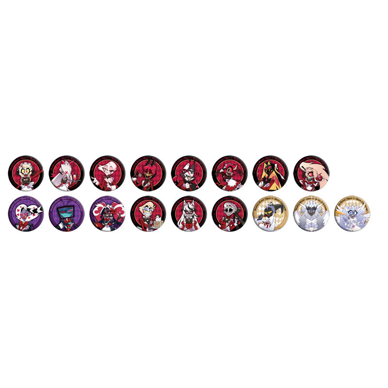 (Goods - Badge) Hazbin Hotel Trading Glitter Can Badge - Type A / B (Blind Box -Single)