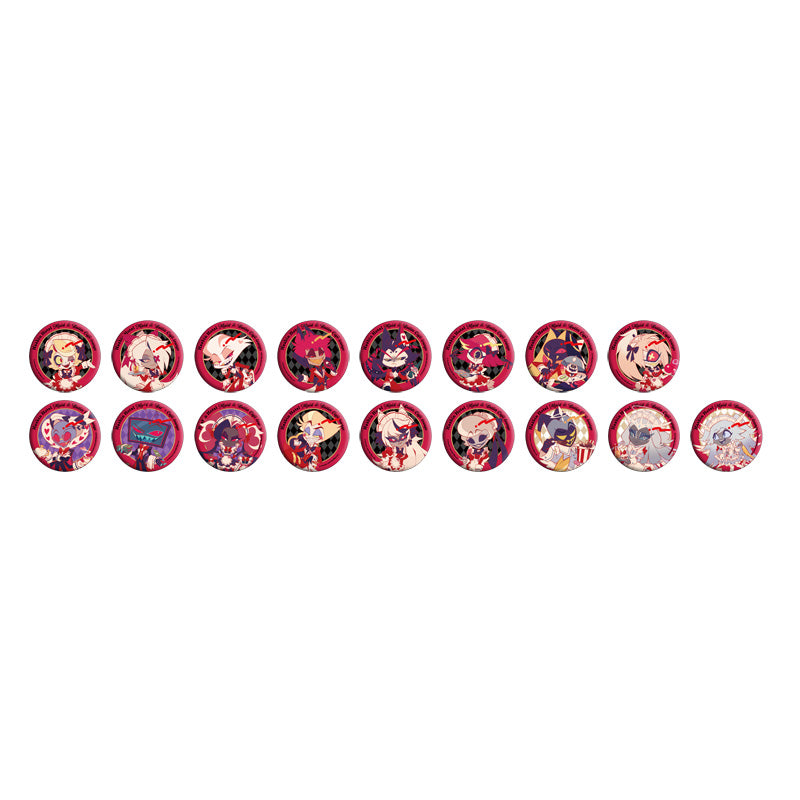 (Goods - Badge) Hazbin Hotel Trading Glitter Can Badge - Type A / B (Blind Box -Single)