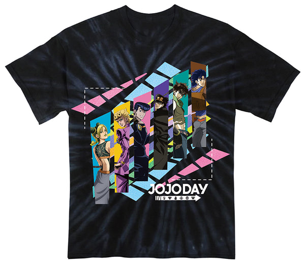 Jojo's Bizarre Adventures Tie Dye Black T-shirt XL size Jojo's Bizarre Adventures Tie Dye Black T-shirt XL size