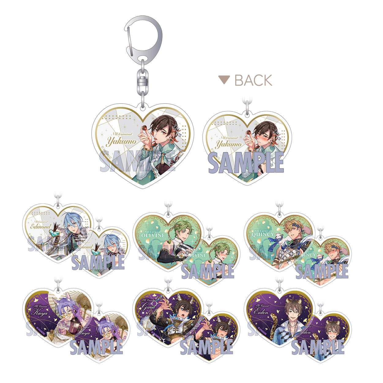 (Goods - Key Chain) NU: Carnival Double Sided Acrylic Key Chain Collection - White Storm, Zest for Life, Mystical Banquet (Blind Box - Single)