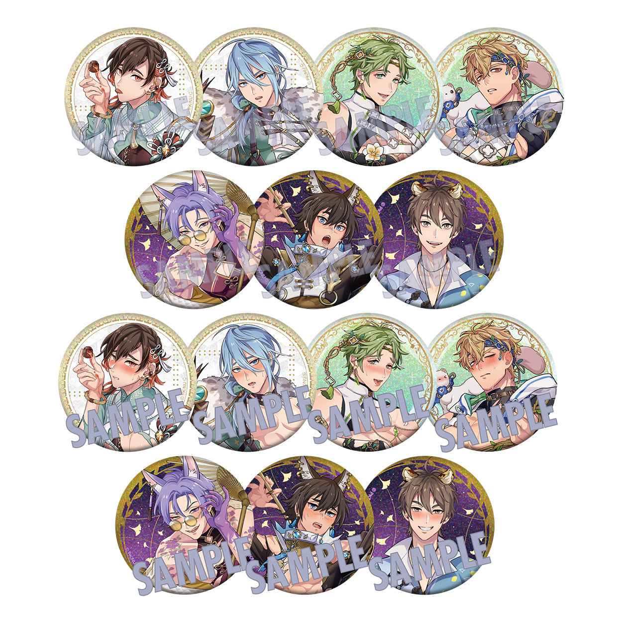 (Goods - Badge) NU: Carnival Holographic Chara Badge Collection - White Storm, Zest for Life, Mystical Banquet (Blind Box - Single)