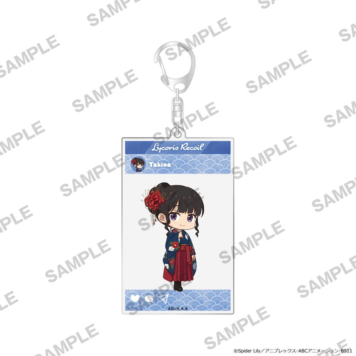 (Goods - Keychain) Lycoris Recoil TV Anime Series Acrylic Keychain in Social Media Style Japanese-Modern Style Ver. - Takina Inoue (Mini Character)