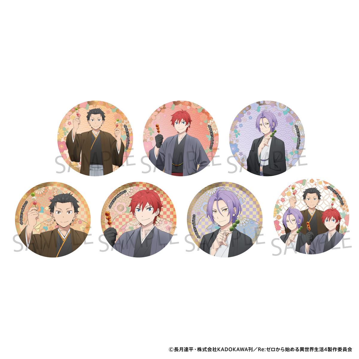 (Goods - Badge) Re:ZERO -Starting Life in Another World- Tradable Tin Badge Japanese Outfit ver. PACK (Blind Box -Single)