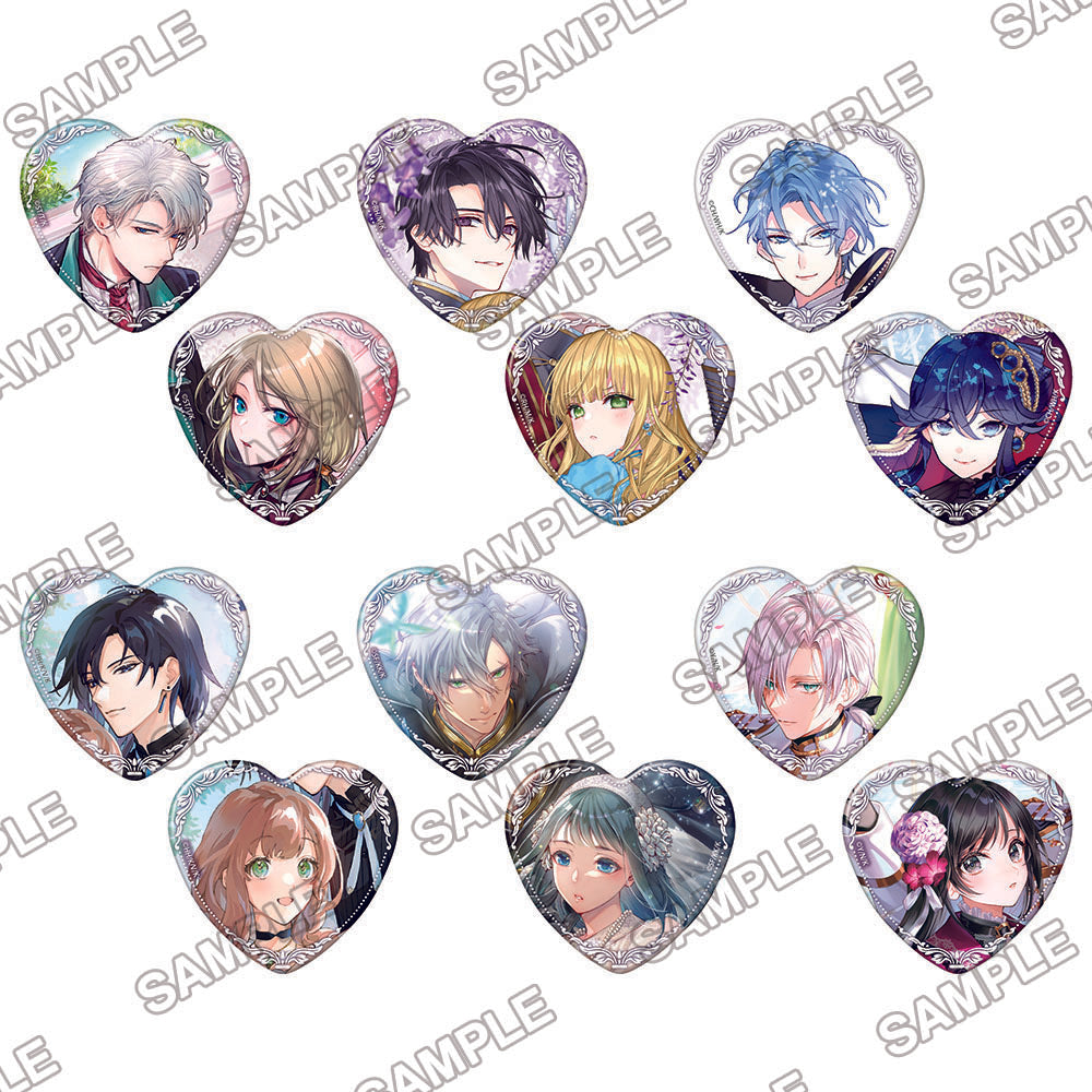 (Goods - Badge) Kadokawa Beans Bunko 24th Anniversary Celebration Tradable Heart-shaped Tin Badge (Blind Box - Single)