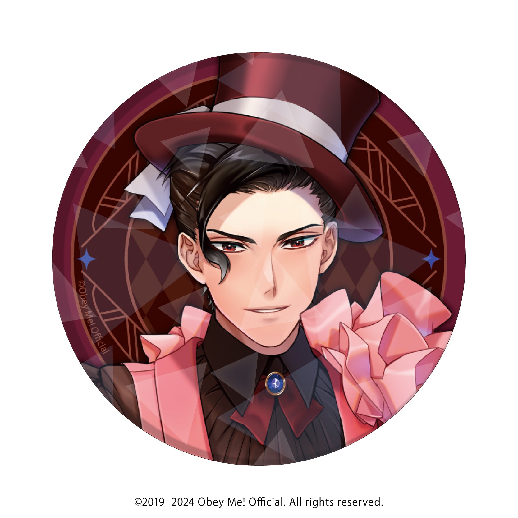 Obey Me!] Holographic Button Badge (65mm) 11 - Valentine Ver