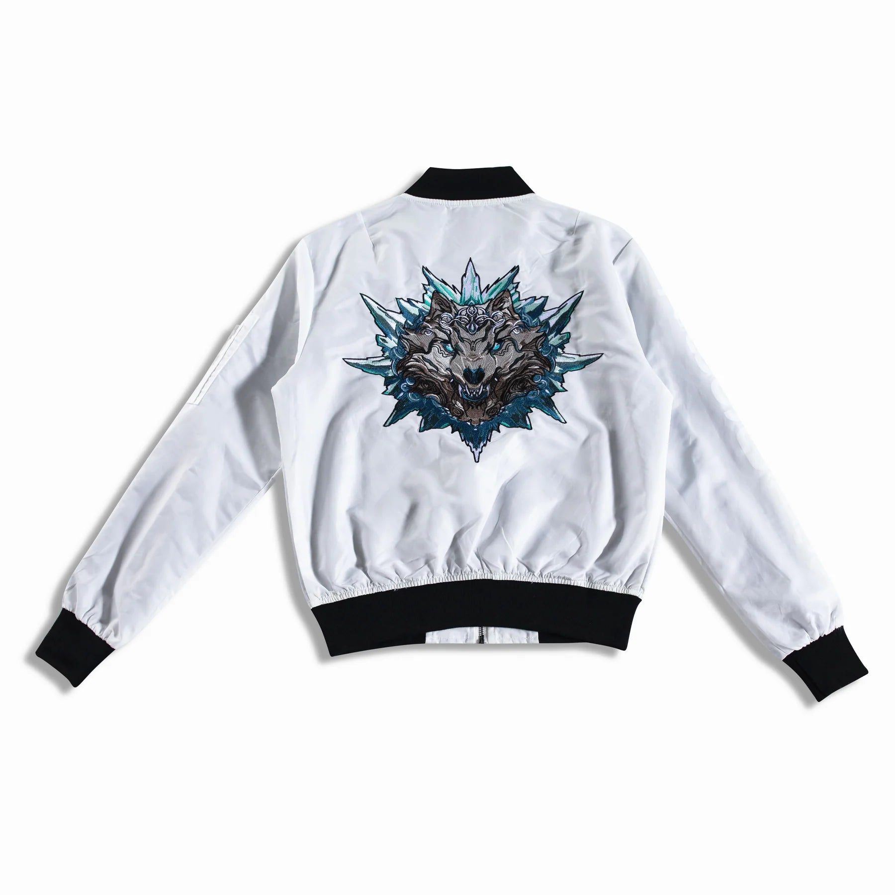 (Goods - Apparel) Bibisama Bomber Jacket Zodiac Bomber - Dog (White Nylon)