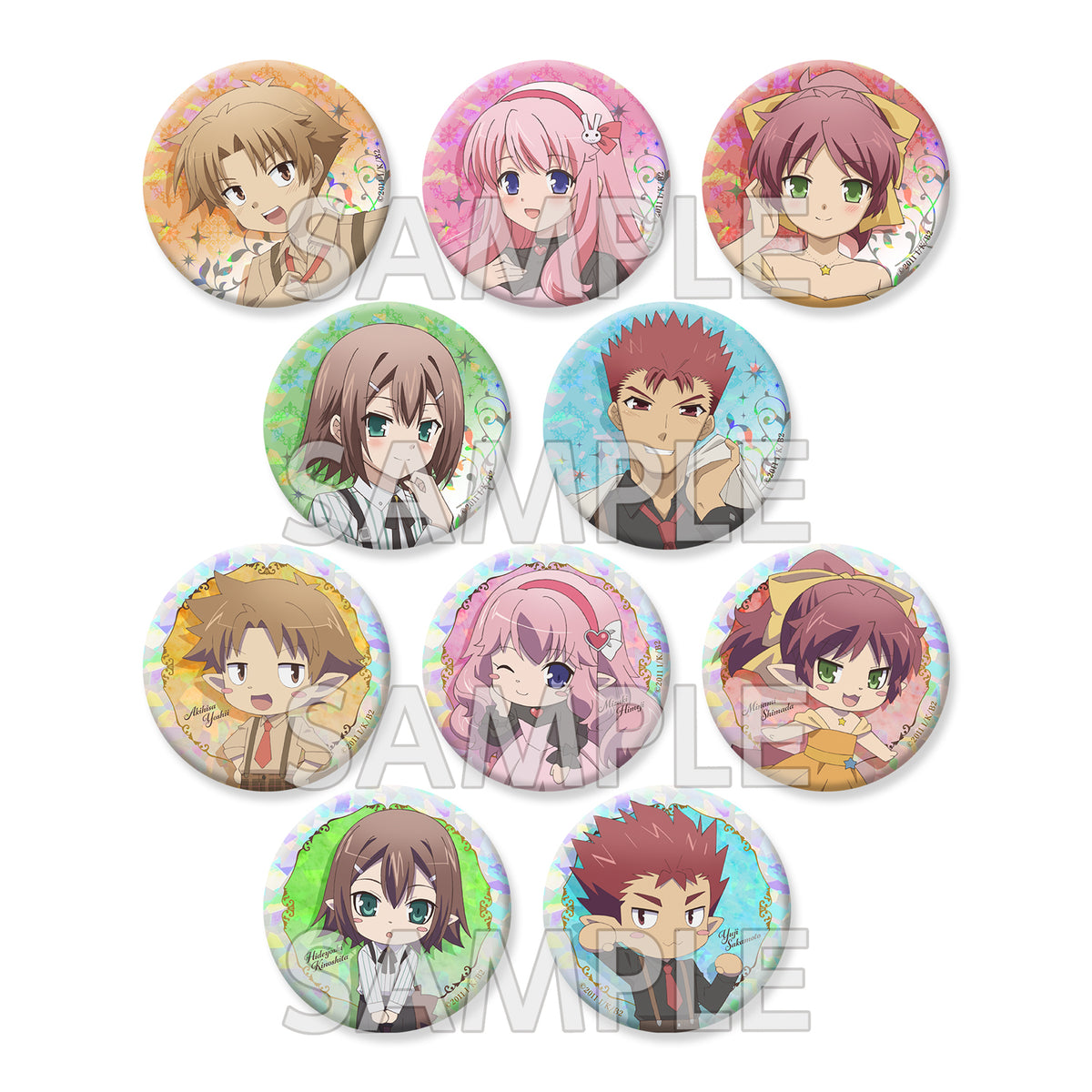 (Goods - Badge) TV Anime BAKA and TEST -Summon the Beasts- Formal Series Tradable Glimmering Tin Badge PACK (Blind Box -Single)