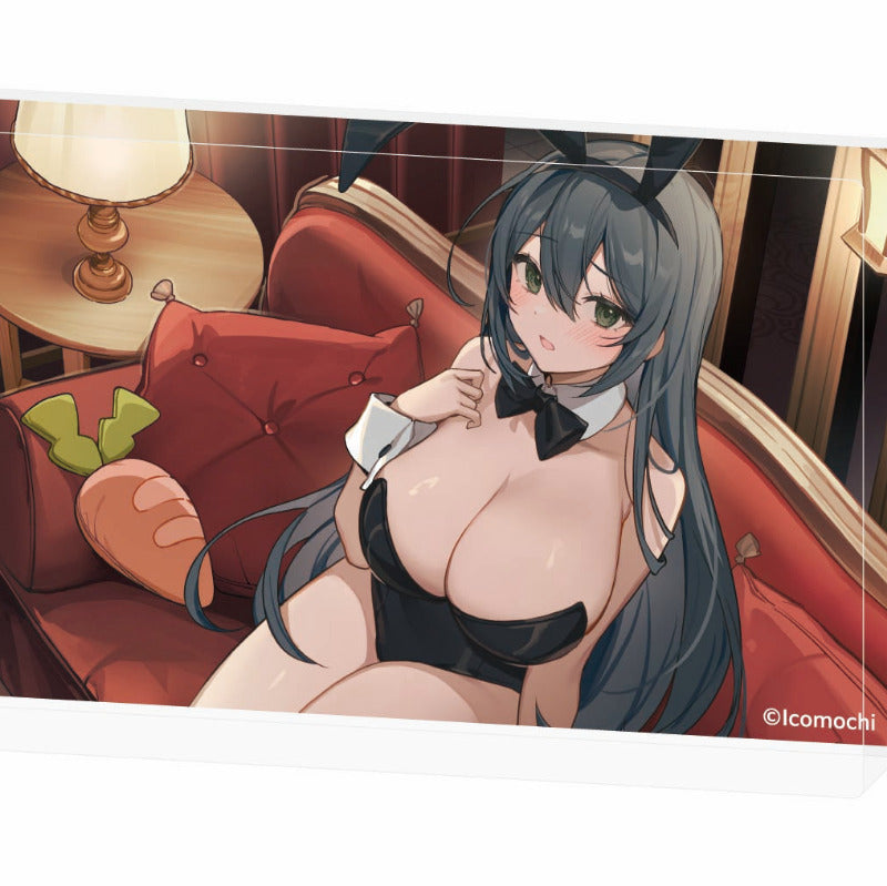 (Goods - Acrylic Block) Kuudere Bunny Girl & IchaAma ASMR Acrylic Block Black Bunny Aoi-chan