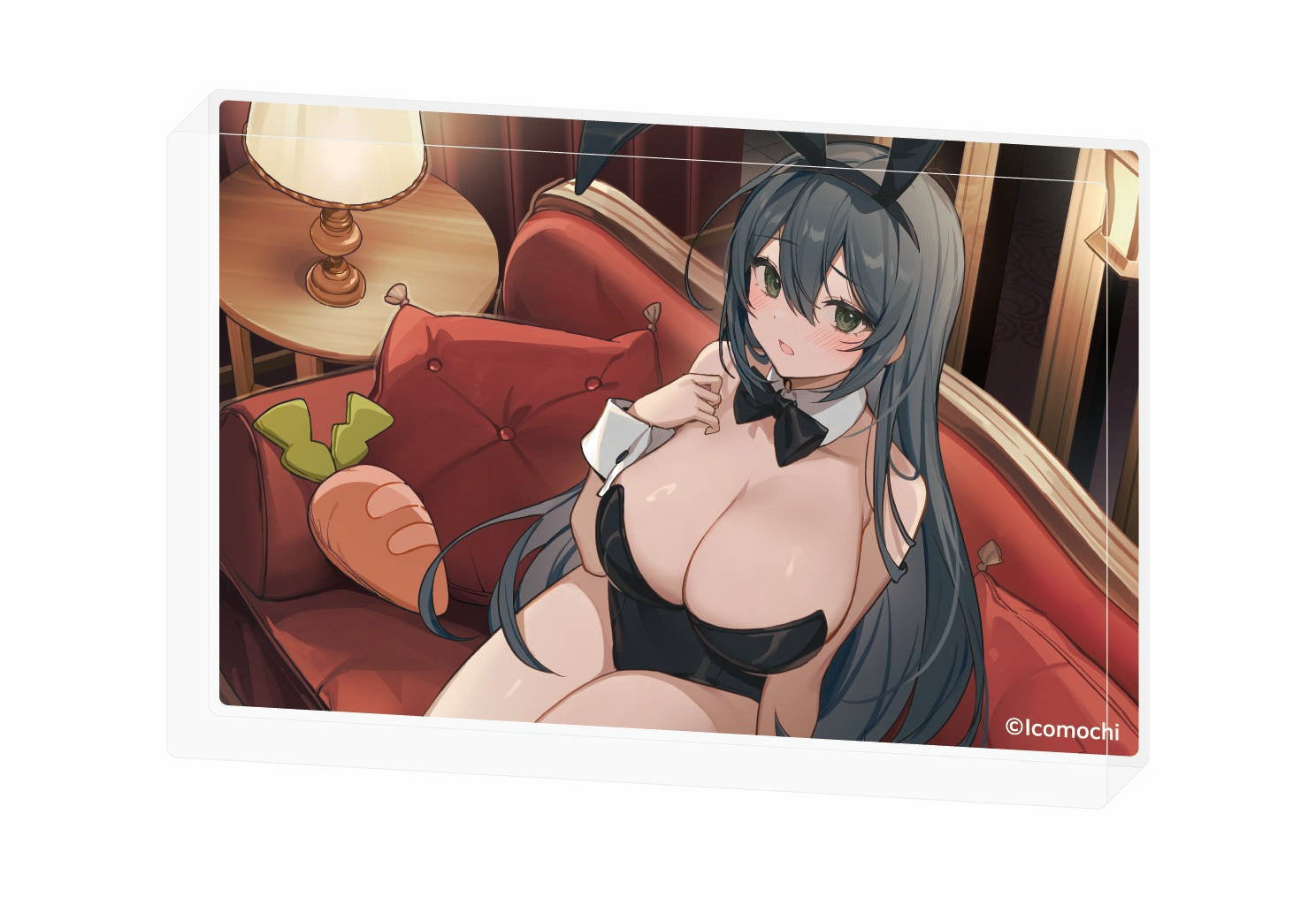 (Goods - Acrylic Block) Kuudere Bunny Girl & IchaAma ASMR Acrylic Block Black Bunny Aoi-chan
