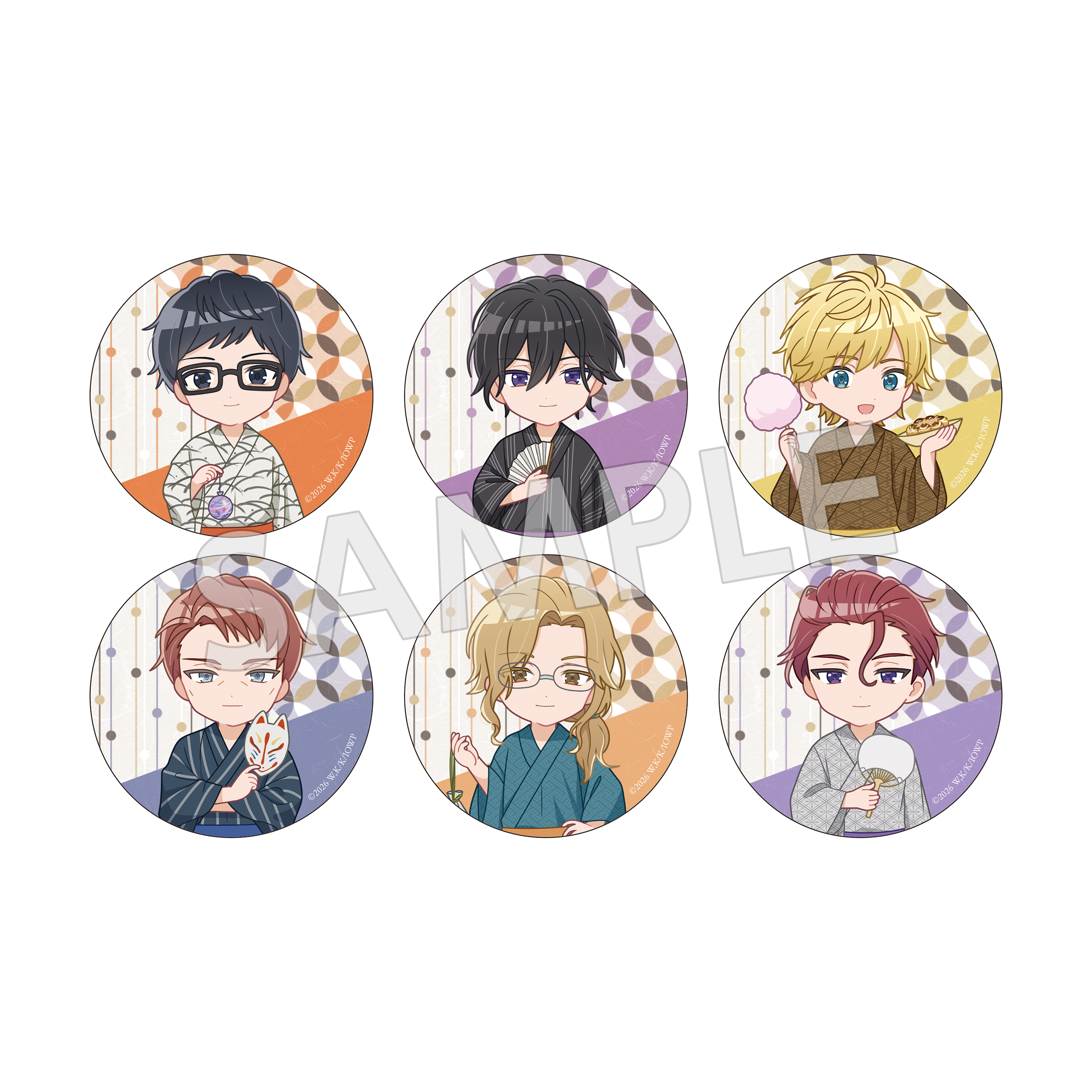 (Goods - Badge) Isekai Office Worker: The Other World's Books Depend on the Bean Counter Tradable Tin Badge - Iseshachi Noryo Festival Ver. B (Blind Box -Single)