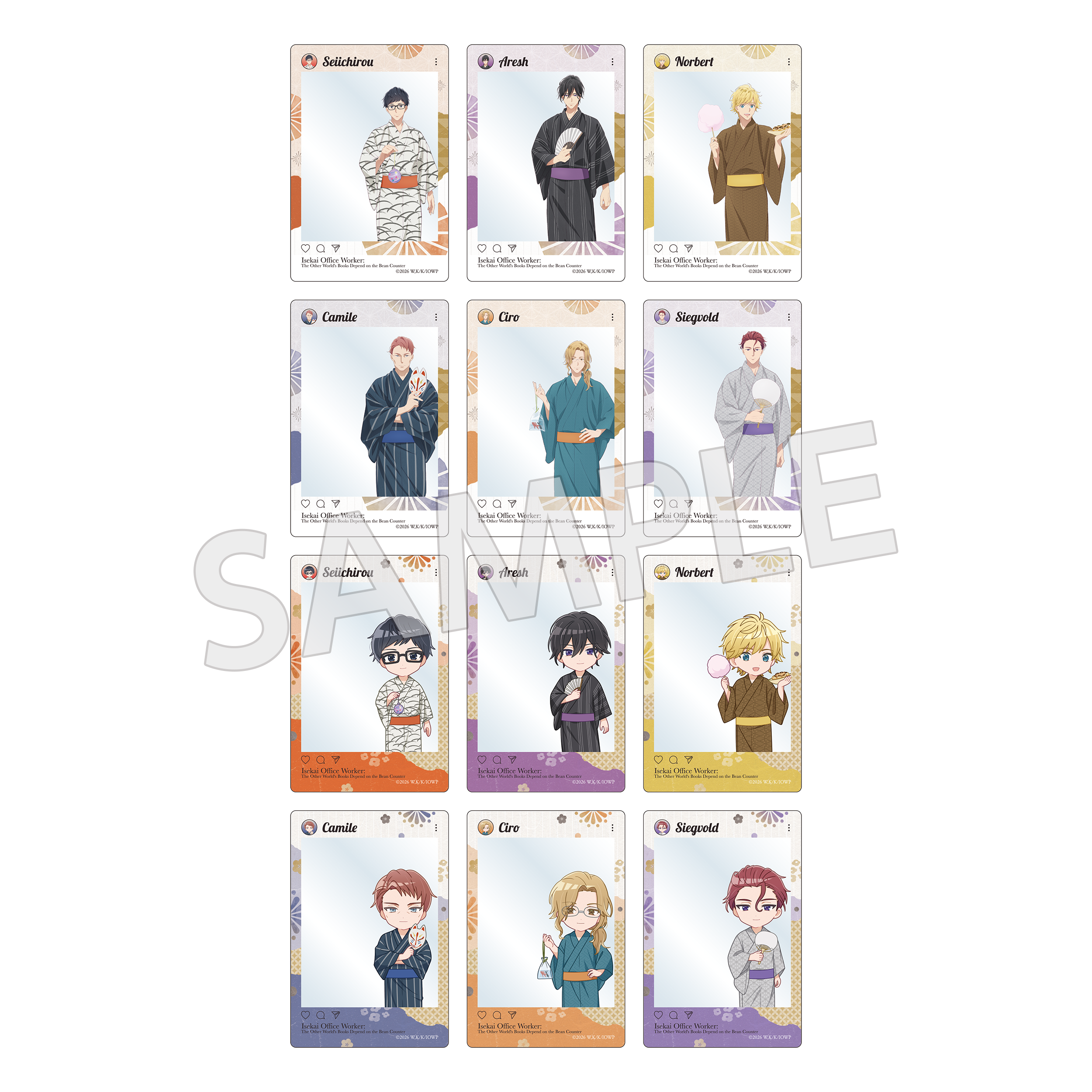 (Goods - Card) Isekai Office Worker: The Other World's Books Depend on the Bean Counter Tradable Acrylic Card in Social Media Style - Iseshachi Noryo Festival Ver. (Blind Box -Single)