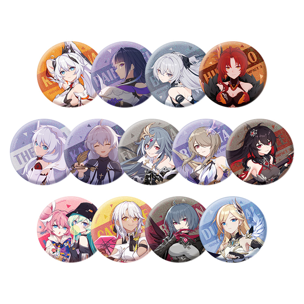 (Goods - Badges) Honkai Impact 3rd Valkyries Tachie Series Badge - Blind Box Single