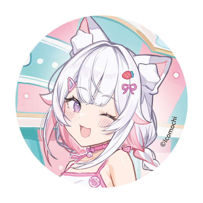 (Goods - Badge) Nekomimi Futago ga Natsukisugitte Komacchau Random Badge Mishikuro (Blind Box -Single)