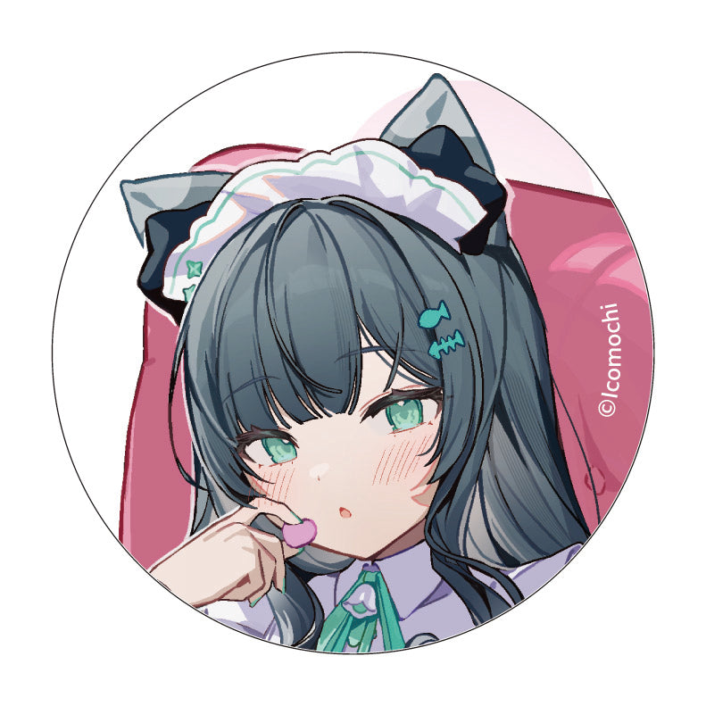 (Goods - Badge) Nekomimi Futago ga Natsukisugitte Komacchau Random Badge Mishikuro (Blind Box -Single)