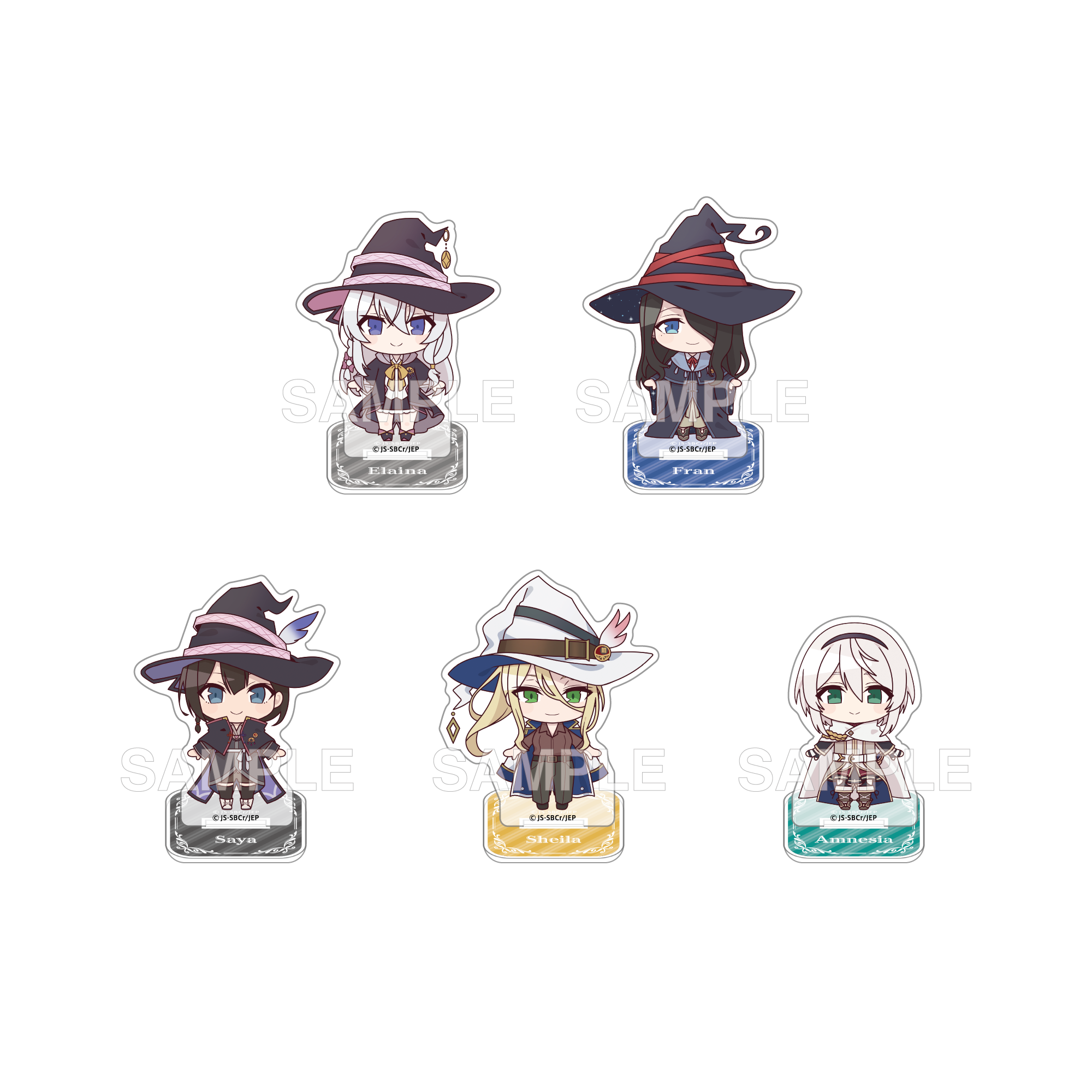 (Goods - Acrylic Stand) Wandering Witch: The Journey of Elaina Tradable Mini-Character Acrylic Stand Figures - Anime 5th Anniversary (Blind Box - Single)