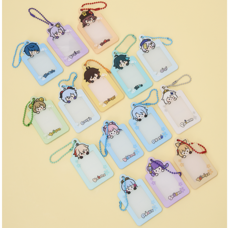 (Goods - Keychain) Genshin Impact Acrylic ID Photo Holder Key Ring Kaedehara Kazuha
