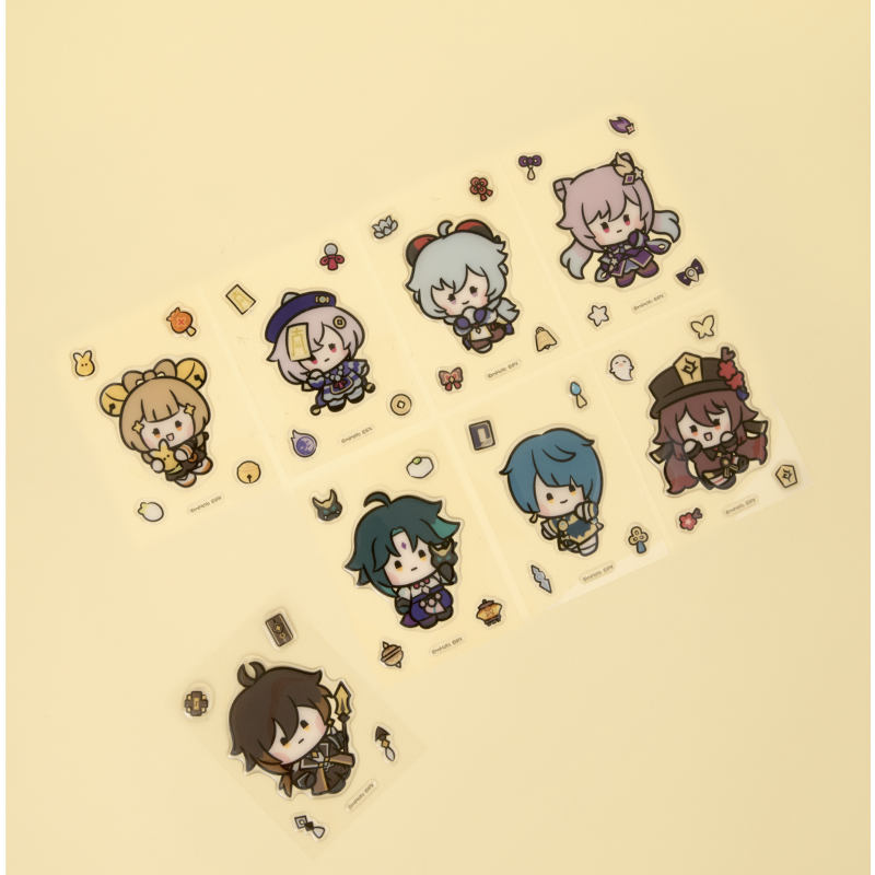 (Goods - Sticker) Genshin Impact minini Removable Sticker Yaoyao