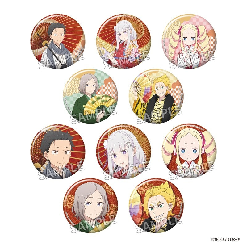 (Goods - Badge) "Re:ZERO -Starting Life in Another World-" Tradable Glimmering Tin Badge New Year Ver. PACK (Blind Box - Single)