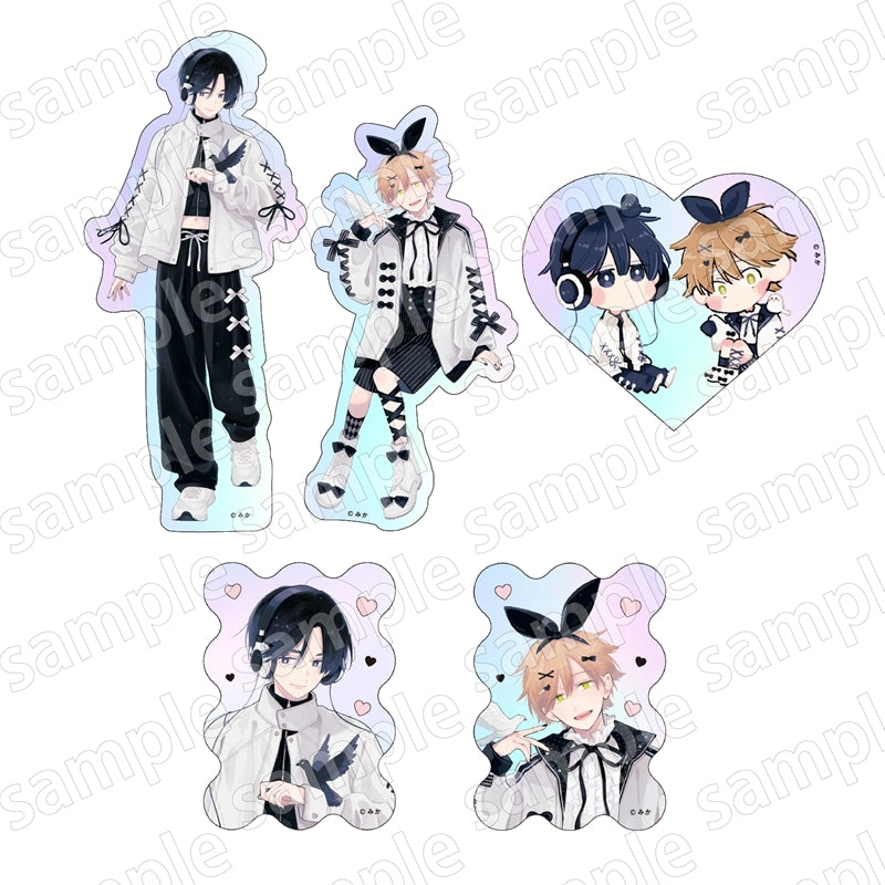 (Goods - Sticker) I Will Not Reach You. BLACK & PINK ver. Aurora Sticker Set