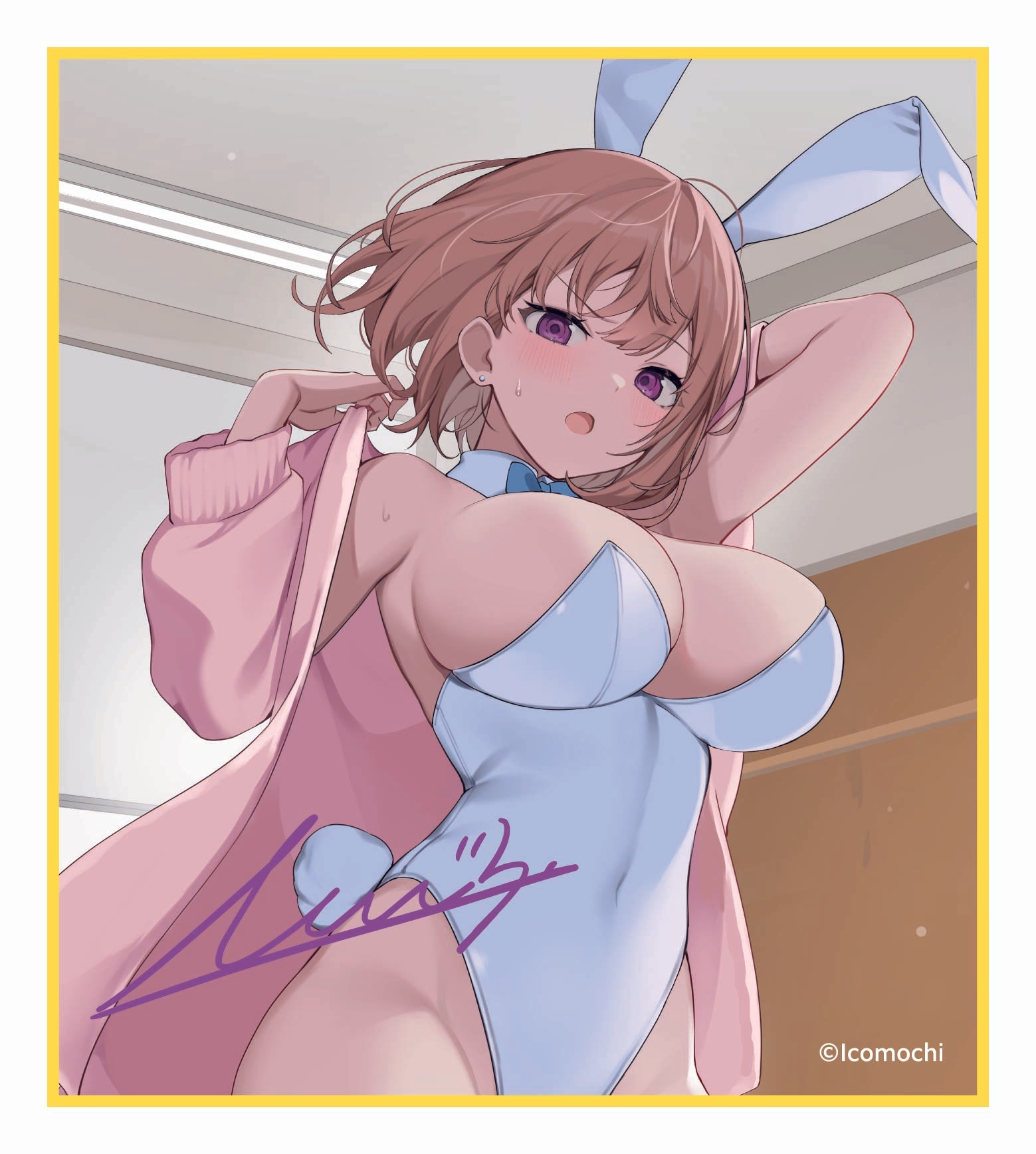 (Goods - Artboard) Kuudere Bunny Girl & IchaAma ASMR Random Duplicate Signed Art Board Aoi-chan & Natsume Senpai (Blind Box -Single)