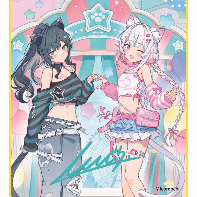 (Goods - Artboard) Nekomimi Futago ga Natsukisugitte Komacchau Random Art Board Mishikuro (Blind Box -Single)