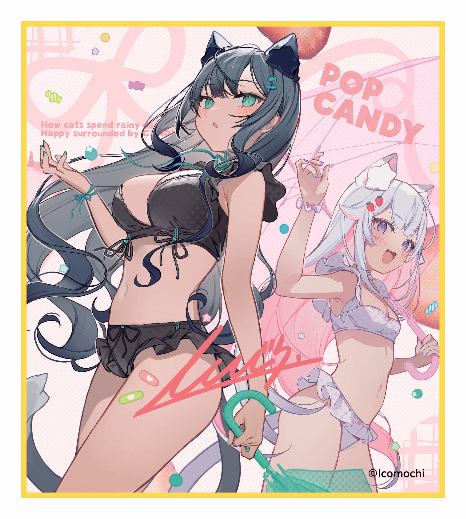 (Goods - Artboard) Nekomimi Futago ga Natsukisugitte Komacchau Random Art Board Mishikuro (Blind Box -Single)