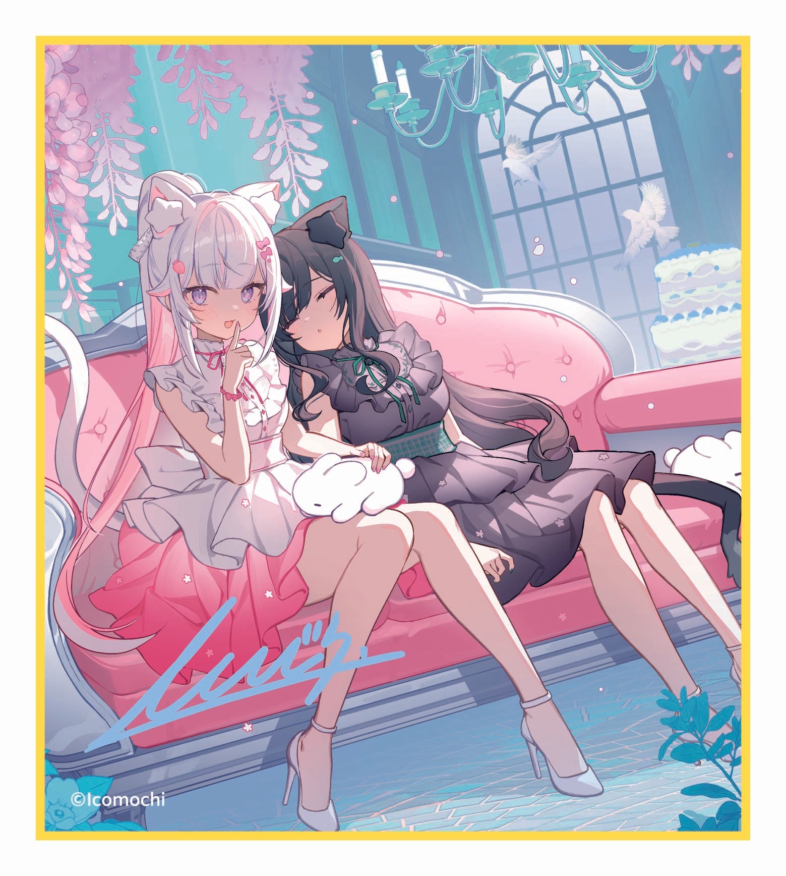 (Goods - Artboard) Nekomimi Futago ga Natsukisugitte Komacchau Random Art Board Mishikuro (Blind Box -Single)
